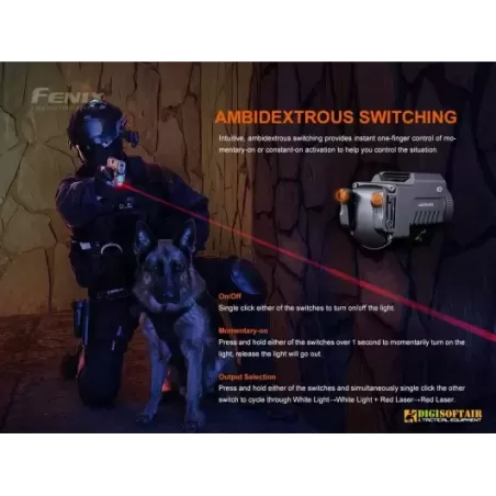 Fenix GL22 Tactical Light with Red Laser Sight 750 lumens