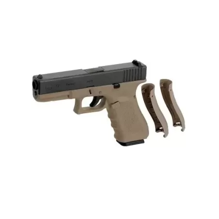 WE G17 Gen 4 pistol blowback, desert and black slide