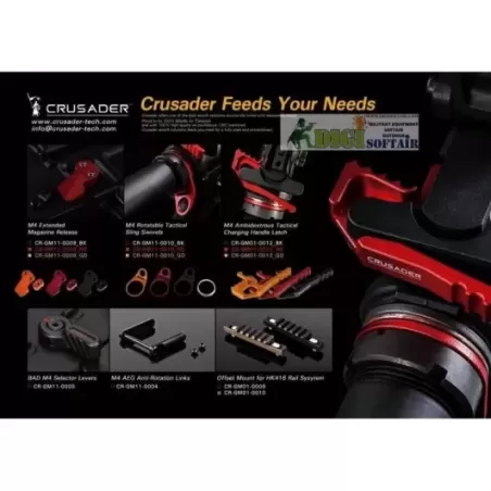 AMBIDEXTROUS TACTICAL CHARGING HANDLE LATCH BLUE CRUSADER BY VFC