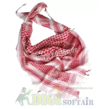 WHITE/RED SHEMAGH SCARF Miltec