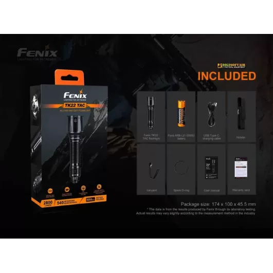 Fenix TK22 TAC 2800 lumens led flashlight
