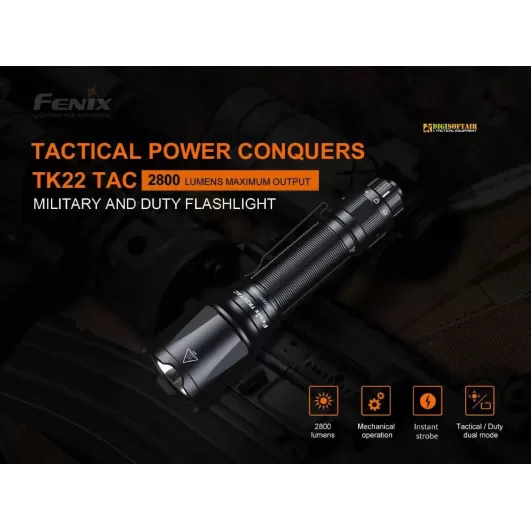 Fenix TK22 TAC Torcia LED 2800 lumens