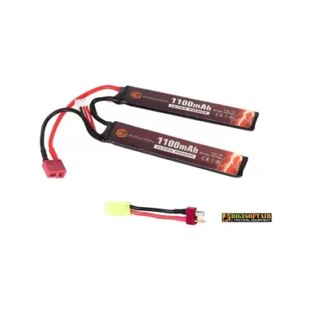 Evolution Li-Po Ultra Power 7.4V 1100mAh 20C - 40C Peak (2 x mm Evolution Li-Po Ultra Power 7.4V 1100mAh 20C - 40C Peak (2 x mm