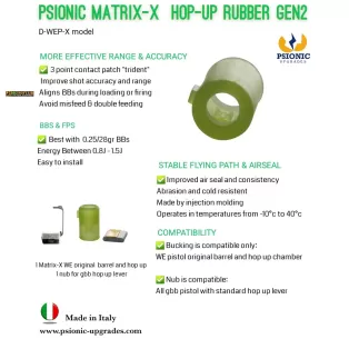 Hop-UP Matrix-X Gen2 WE-PISTOL Rubber D-WEP-X 2