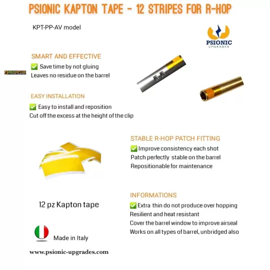 Psionic Kapton tape for R-hop Patch