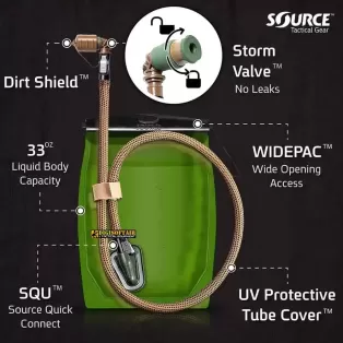 source Razor 3L Low Profile Hydration Pouch COYOTE BROWN 2
