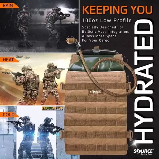 source Razor 3L Low Profile Hydration Pouch COYOTE BROWN