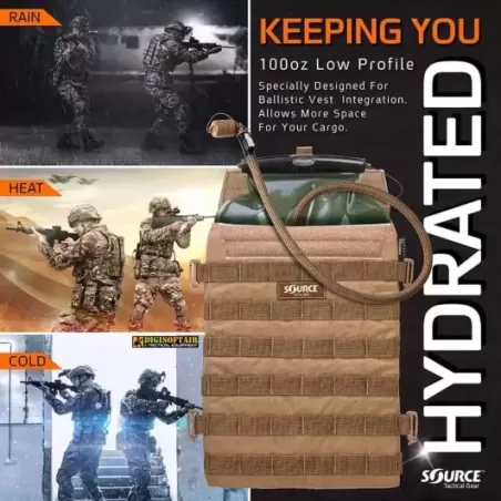 source Razor 3L Low Profile Hydration Pouch COYOTE BROWN