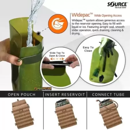 source Razor 3L Low Profile Hydration Pouch COYOTE BROWN