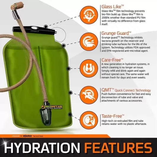 source Razor 3L Low Profile Hydration Pouch COYOTE BROWN