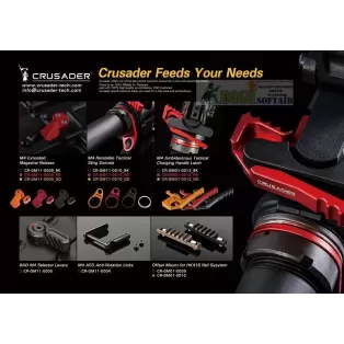 AMBIDEXTROUS TACTICAL CHARGING HANDLE LATCH RED crusader by VFC 2