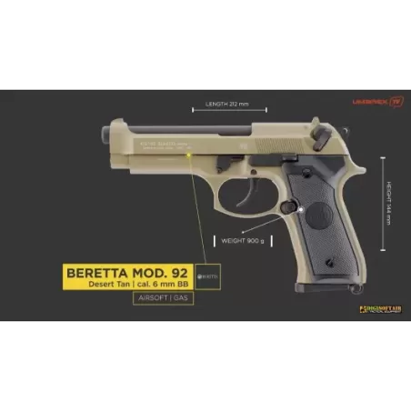 Umarex Beretta MOD. 92 Desert 2.6504 Umarex Beretta MOD. 92 Desert 2.6504