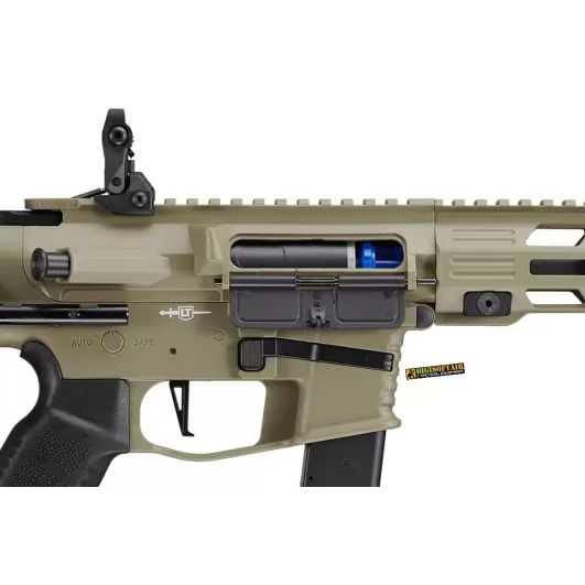 Lancer Tactical 9mm Battle X CQB Carbine Tan Airsoft AEG
