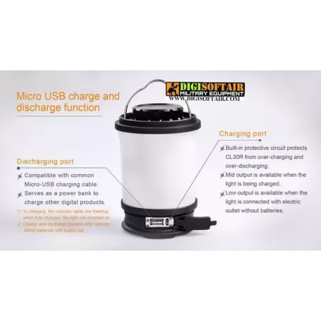 Fenix CL30R camping lantern 650 lumens