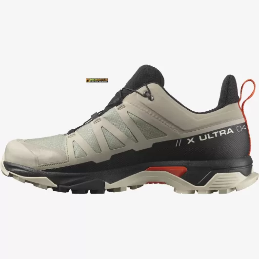 Salomon X ULTRA 4 Goretex Khaki / Black / Cherry tomato