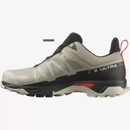Salomon X ULTRA 4 Goretex Khaki / Black / Cherry tomato