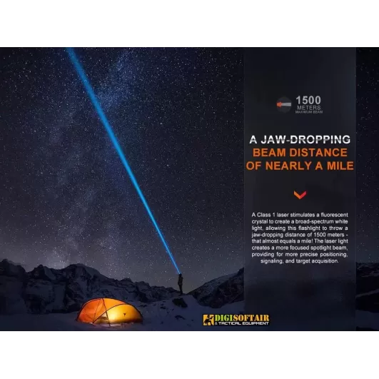 Fenix HT30 White Laser Flashlight 500 lumens 1500m di distanza