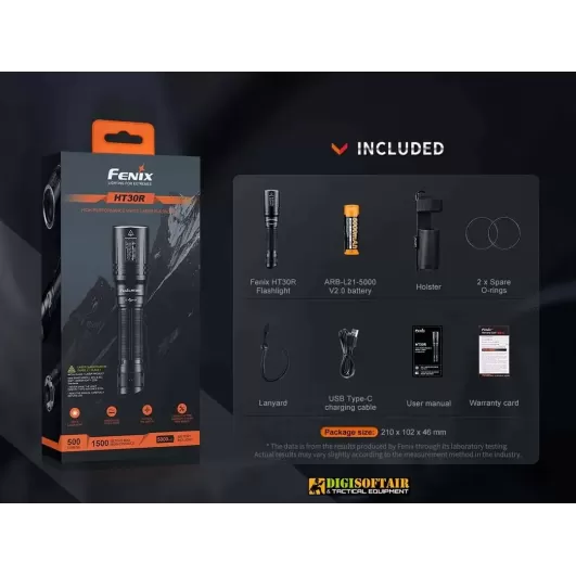 Fenix HT30 White Laser Flashlight 500 lumens and 1500 meters
