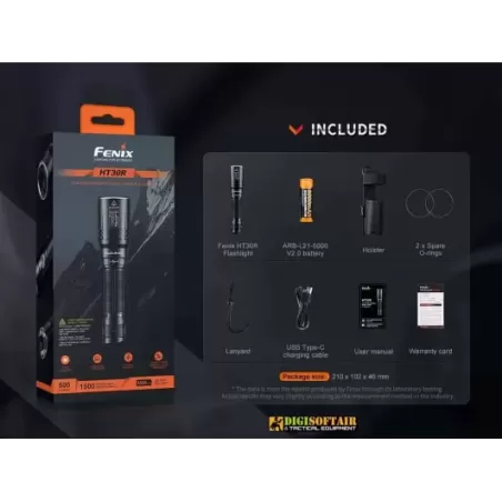 Fenix HT30 White Laser Flashlight 500 lumens 1500m di distanza