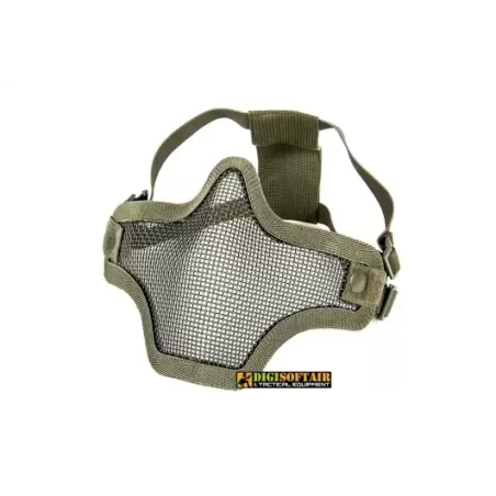 Phantom Steel Mesh Half Face Mask Two Belt Version Green Color