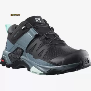 Salomon X ULTRA 4 Goretex Black / Stormy Weather / Opal Blue 2