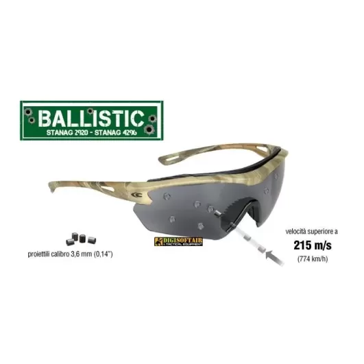 Cofra Gunner Certified ballistic goggles with sun lens