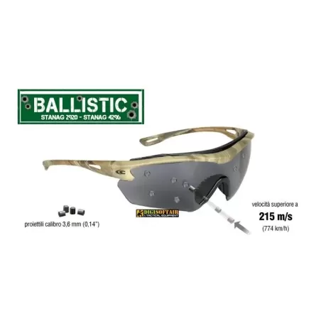 Cofra Gunner Certified ballistic goggles with sun lens
