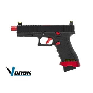 Vorsk EU7 Tactical Black-Red — Pistola softair gas, slide scarrellante