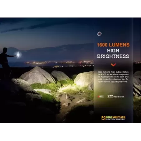 Fenix E-CP Rechargeable Flashlight with Power Bank Black