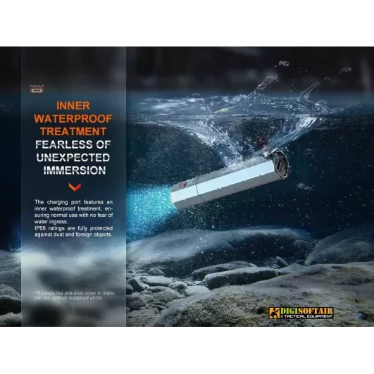 Fenix E-CP Rechargeable Flashlight with Power Bank Black