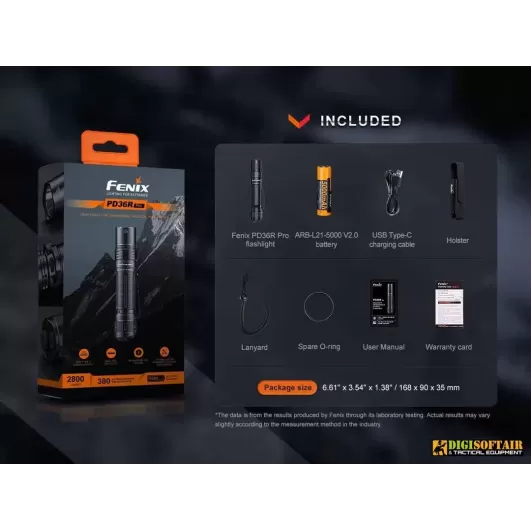 Fenix flashlight PD36 PRO 2800 Lumen