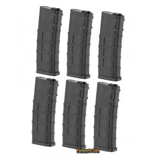 Box of 6 Lonex magazines M4 / M16 series, monofilar, 200 bb