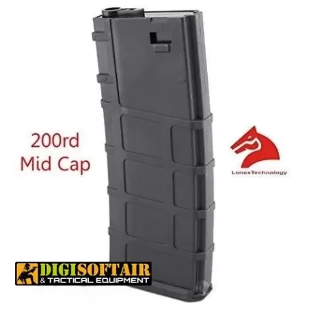 Box of 6 Lonex magazines M4 / M16 series, monofilar, 200 bb