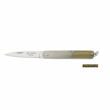 Sfilato Corno lucido 12cm, coltello artigianale 