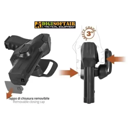 DCH8 Duty CAMA Vega holster fondina DESERT per Glock 17