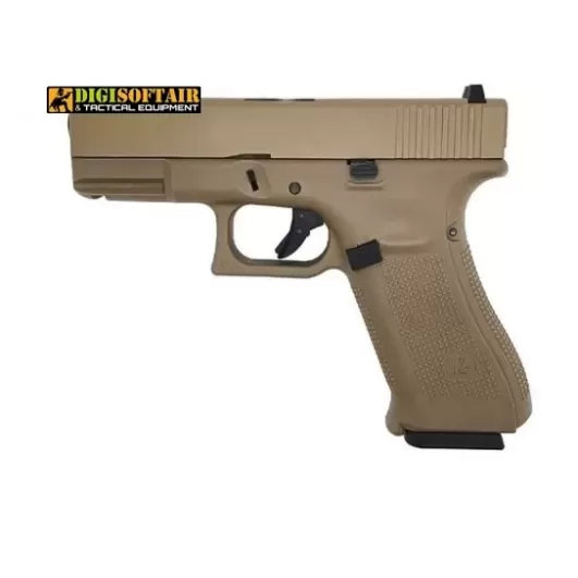 WE G19x gen 5 pisotola a green gas blowback tan