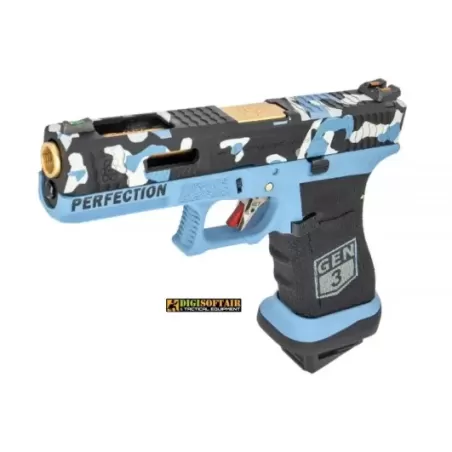 R17 Gen3 metal slide GBB Camouflage Blue WE R17 Gen3 metal slide GBB Camouflage Blue WE