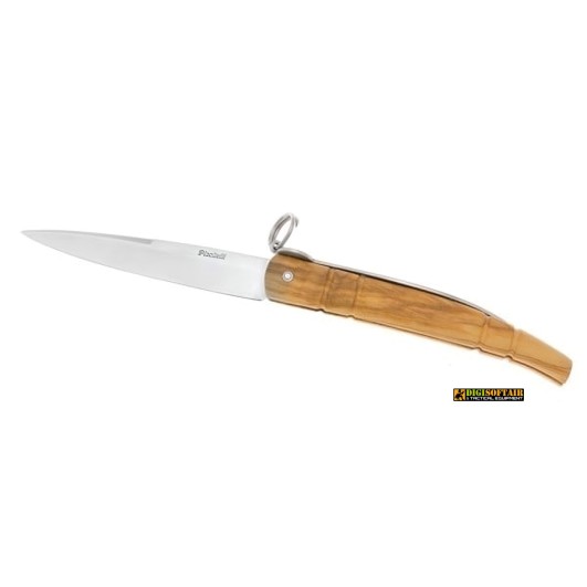 Vendita online Romano lama satinata e legno di olivo 25cm, coltello artigianale di Piscitelli