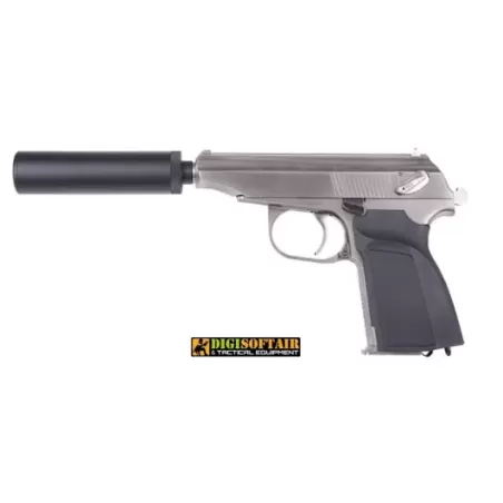 WE Makarove silver Gas Blowback Pistol WE Makarove silver Gas Blowback Pistol