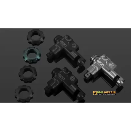 Gate EON Hop Up Chamber Titanium with cyan dial for m4 m16 Gate EON Hop Up Chamber Titanium with cyan dial for m4 m16