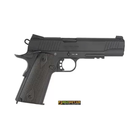 Colt 1911 Rail Gun CO2 Nera Opaca cybergun KWC 180524 Colt 1911 Rail Gun CO2 Nera Opaca cybergun KWC 180524