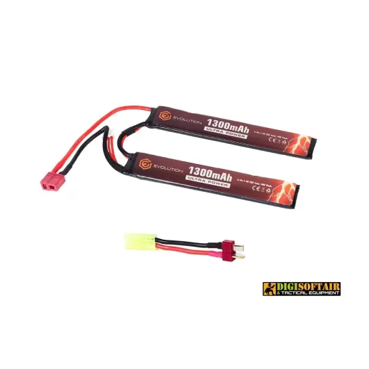 Evolution Li-Po Ultra Power 7.4V 1300mAh 20C - 40C Peak (2 x mm