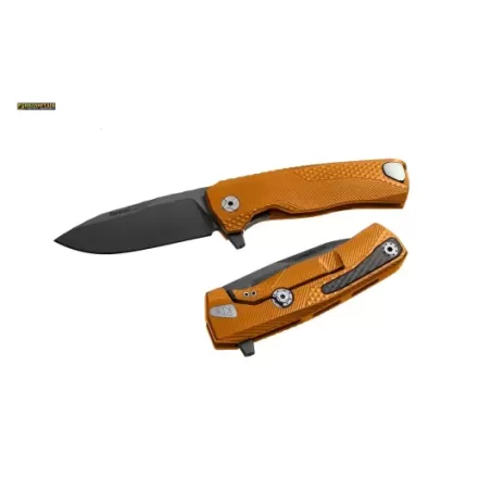 Lionsteel ROK EDC Orange Handle Black Blade