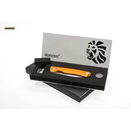 Lionsteel ROK EDC Manico arancione lama nera