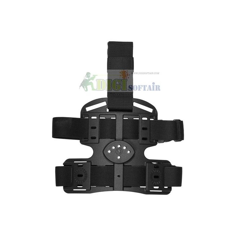 Vega holster Piattaforma cosciale nera multi uso in polimero stampato a iniezione ITK INFINITY THIGH 8K16