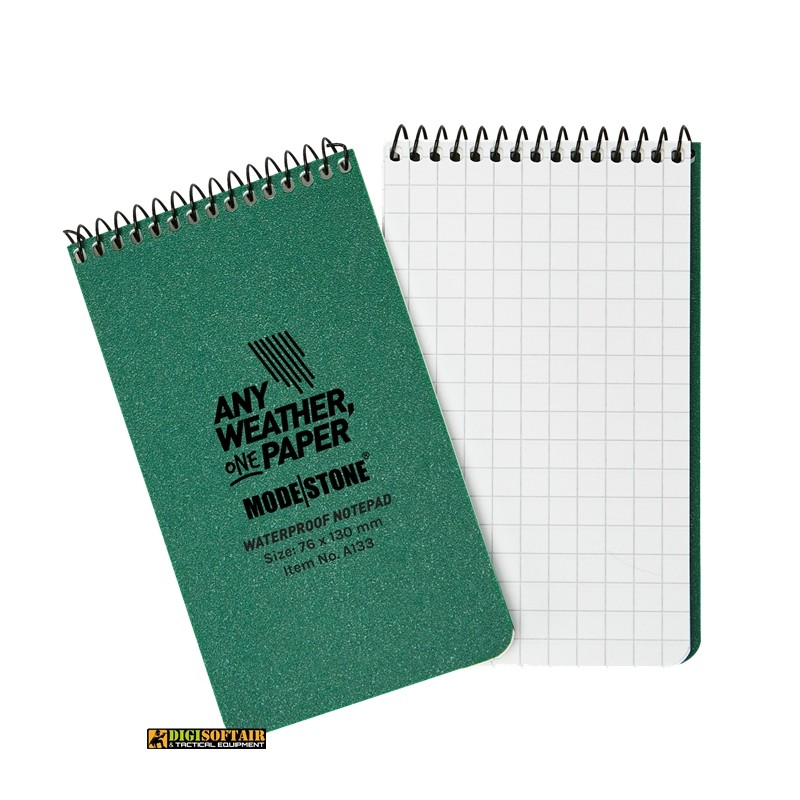 Modestone Green Notebook 76x130 50 sheets squared A133