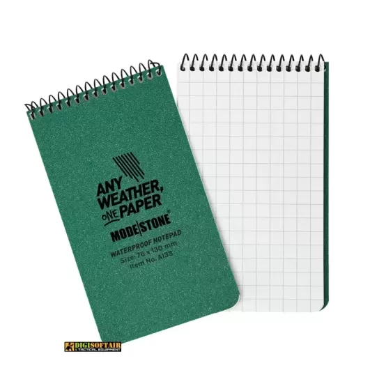 Modestone Green Notebook 76x130 50 sheets squared A133