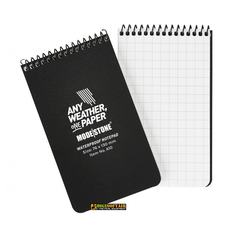 Modestone Notebook nero 76x130 100 pagine a quadretti A10