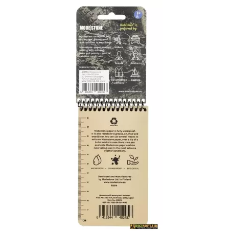 Modestone Millitary Model Notepad Tan 76x130 pagine a quadretti