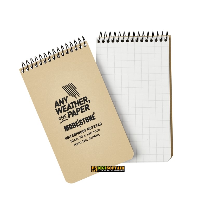 Modestone Millitary Model Notepad Tan 76x130 grid pages A12MIL